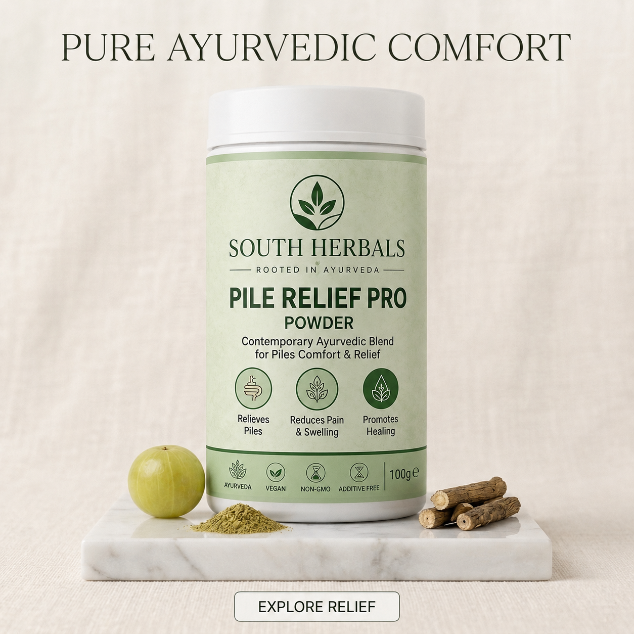SOUTH HERBALS PILES RELIEF POWDER- 15DAYS CHALLENGE