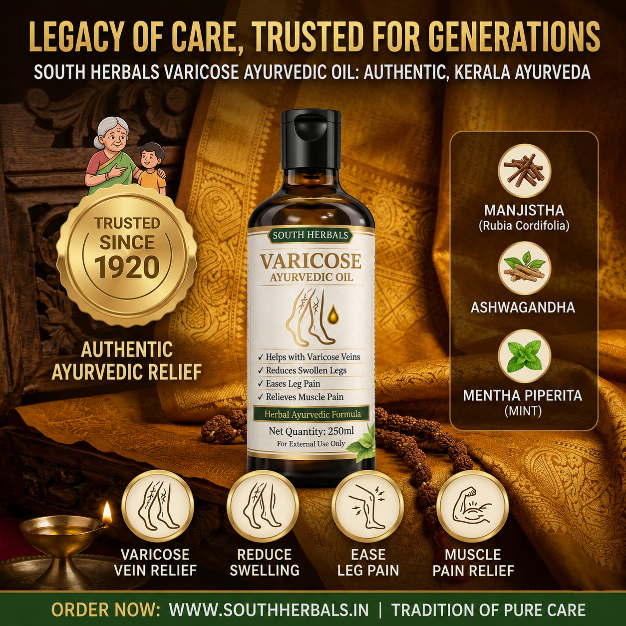 VARICOSE VEINS PAIN RELIEF OIL - Ayurveda Oil Relief 60 Days Challenge